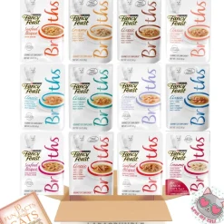Fancy Feast Creamy Broths With Wild Salmon & Whitefish Supplemental Cat Food Pouches