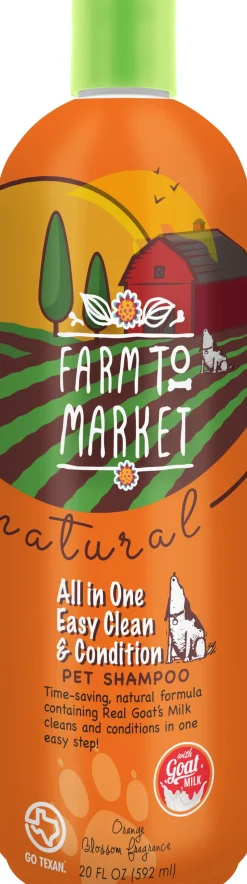 Farm to Market Natural All in One Easy Clean Shampoo with Goat Milk - 20 Oz