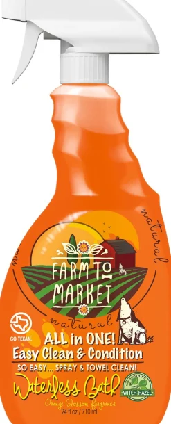 Farm to Market Natural All in One Easy Clean Waterless Bath Orange Blossom - 24 Oz