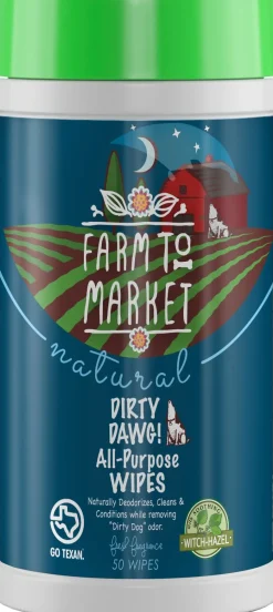 Farm to Market Natural Dirty Dawg All-Purpose Wipes with Witch-Hazel - 50 Count