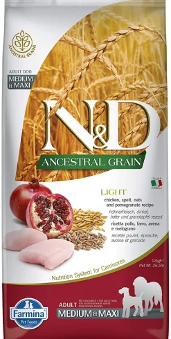 Farmina Ancestral Grain Chicken & Pomegranate Light Dry Dog Food - 26.4 lb Bag