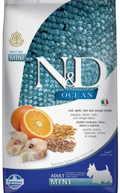 Farmina Ancestral Grain Ocean Codfish & Orange Mini Adult Dry Dog Food - 5.5 lb Bag