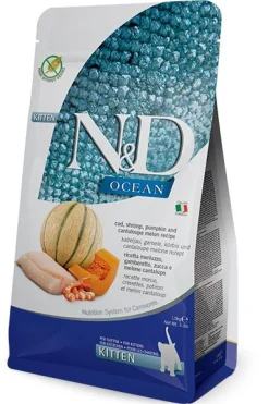 Farmina Grain-Free Pumpkin Cod, Shrimp & Cantaloupe Kitten Dry Cat Food - 3.3 lb Bag