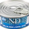 Farmina N&D Ocean Kitten Cod, Shrimp & Pumpkin Canned Cat Food - 2.8 oz - Case of 12