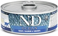 Farmina N&D Ocean Trout, Salmon & Shrimp Canned Cat Food - 2.8 oz - Case of 12