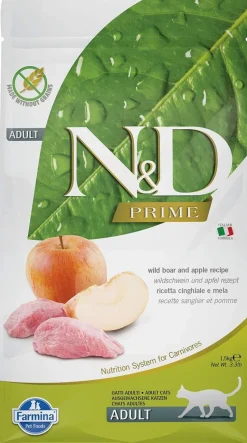 Farmina N&D Prime Boar & Apple Adult Dry Cat Food - 3.3 lb Bag