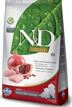 Farmina N&D Prime Chicken & Pomegranate Medium and Maxi Puppy Dry Dog Food - 5.5 lb Bag