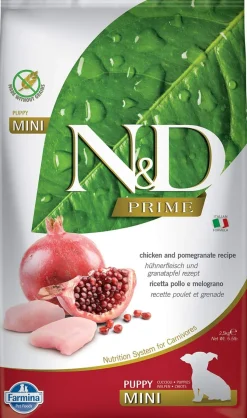 Farmina N&D Prime Chicken & Pomegranate Puppy Mini Dry Dog Food - 5.5 lb Bag