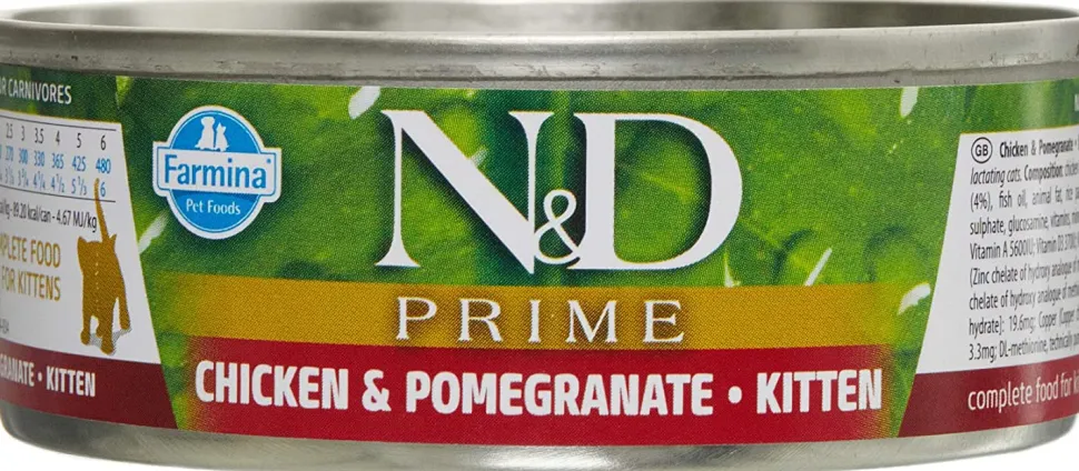 Farmina N&D Prime Kitten Chicken & Pomegranate Canned Cat Food - 2.8 oz - Case of 12