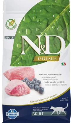 Farmina N&D Prime Lamb & Blueberry Dry Cat Food - 3.3 lb Bag
