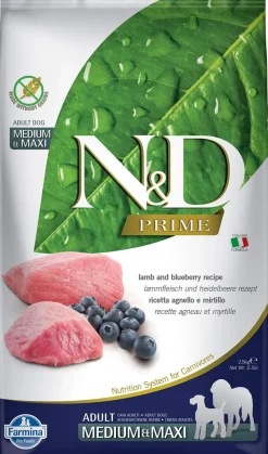 Farmina N&D Prime Lamb & Blueberry Adult Dry Dog Food - 5.5 lb Bag