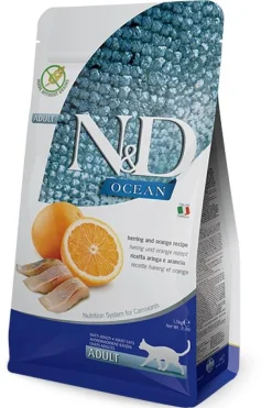 Farmina N&D Prime Ocean Cat Herring & Orange Adult Dry Cat Food - 11 lb Bag