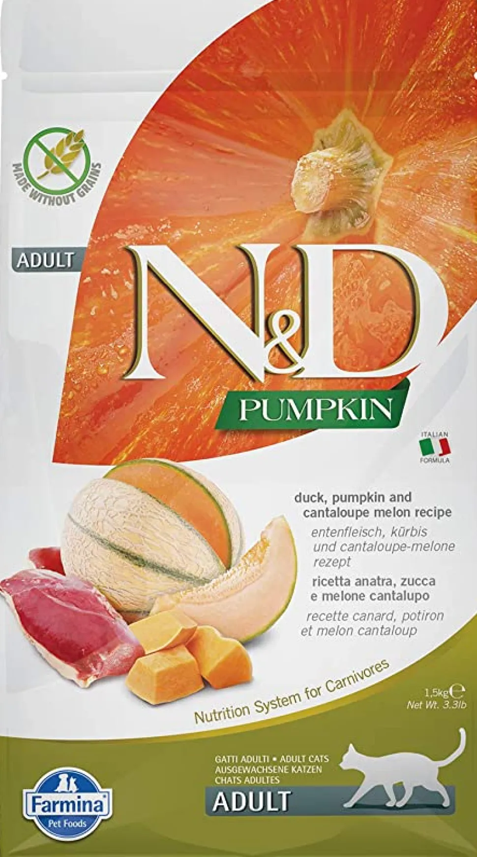 Farmina N&D Pumpkin Duck, Pumpkin & Canteloupe Canned Cat Food - 2.8 oz - Case of 12
