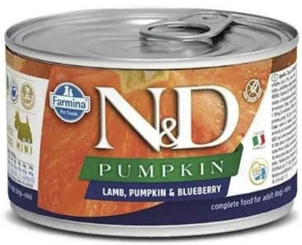 Farmina N&D Pumpkin Lamb, Pumpkin & Blueberry Mini Canned Dog Food - 4.9 oz - Case of 6