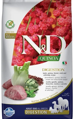 Farmina N&D Quinoa Digestion Lamb Dry Dog Food - 5.5 lb Bag