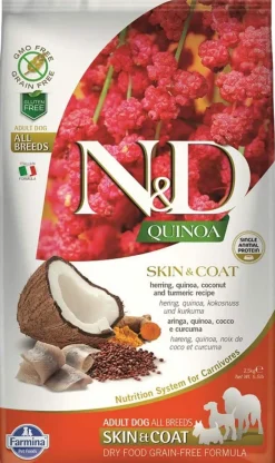 Farmina N&D Quinoa Skin & Coat Herring Dry Dog Food - 5.5 lb Bag