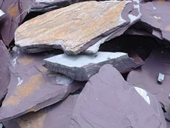 Feller Stone Slate Rock - Purple - 50 lb - Sold by the Pound - Pack of 50