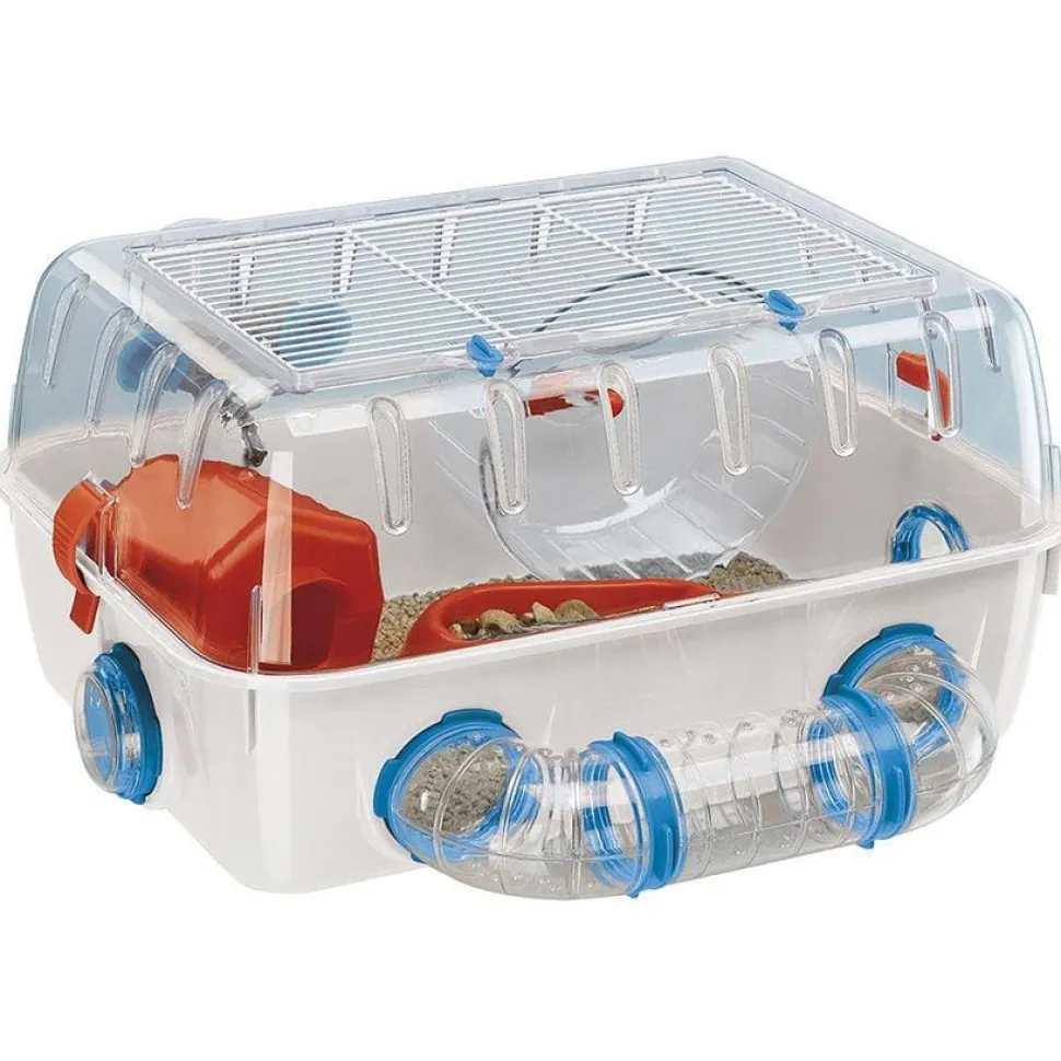 Ferplast Combi 1 Starter Hampster Cage includes Accessories - Clear - 16" X 11.6" X 8.9" Inches