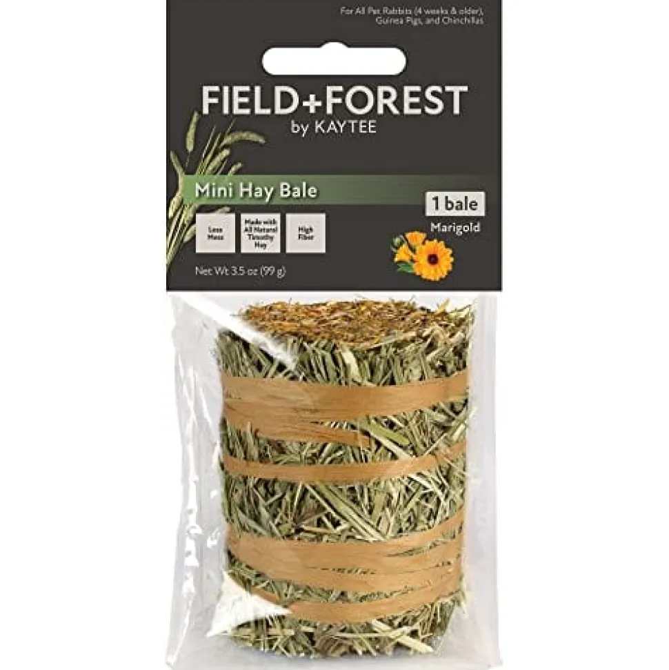Field + Forest Mini Hay Bales Small Animal Hay - Marigold - 3.5 Oz