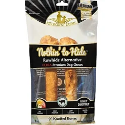 Fieldcrest Farms Nothin' To Hide Ultra Knotted Bone Natural Dog Chews - Beef - 9 In - 2 Pack