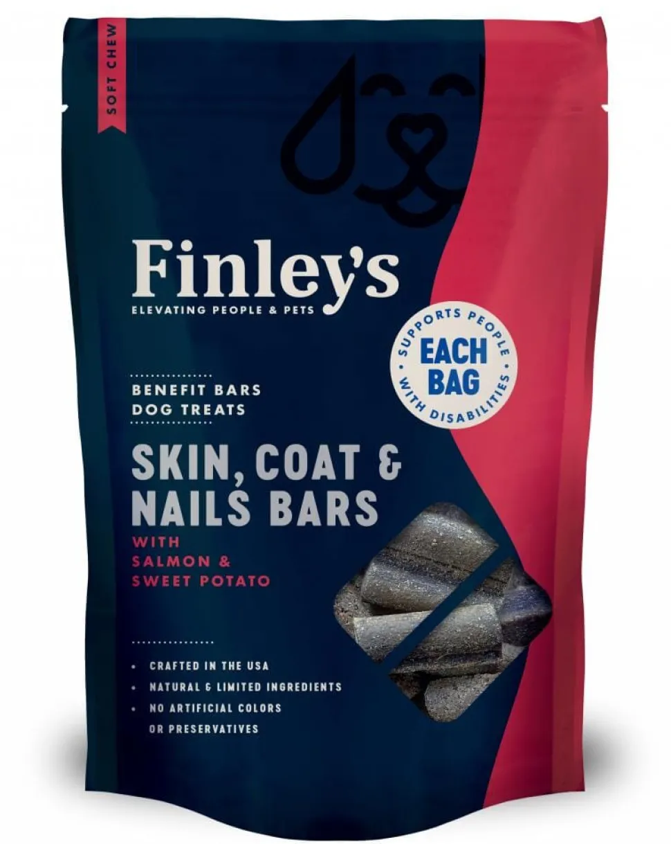 Finley's Skin and Coat Bars with Salmon and Sweet Potato Soft Dog Chew Bars - 16 Oz