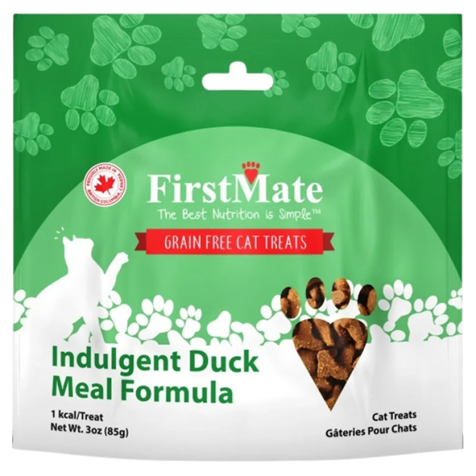 FirstMate Indulgent Grain-Free Duck Flavored Cat Treats - 3 Oz
