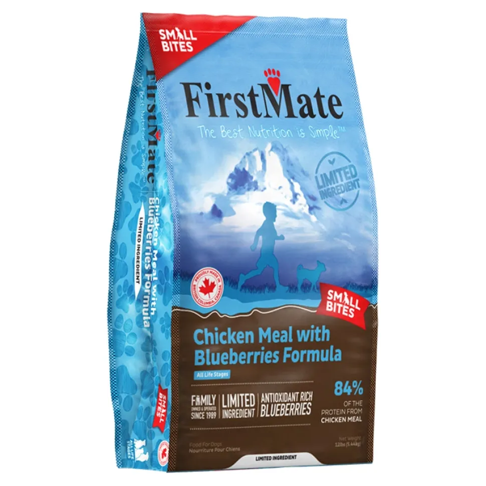 FirstMate Limited Ingredient Diet Grain-Free Small Bites Chicken and Blueberry Formula Dry Dog Food