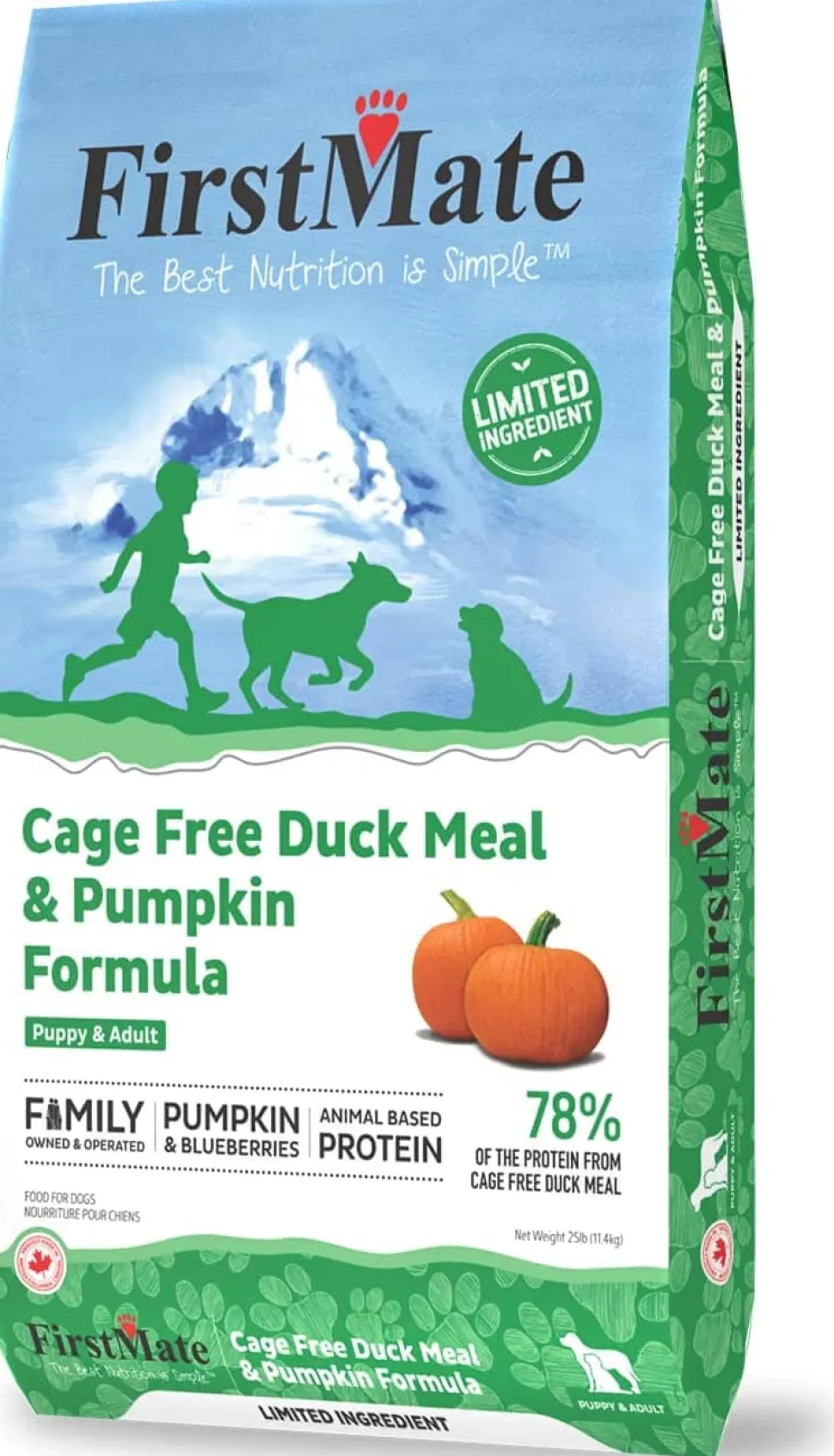FirstMate Limited Ingredient Diet Grain-Free Duck and Pumpkin Dry Dog Food - 25 Lbs