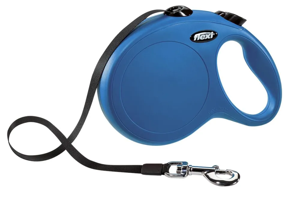 Flexi Classic Tape Rectractable Dog Leash - 110 Lbs - Blue - Large - 26 Feet