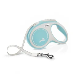 Flexi New Comfort Tape Rectractable Dog Leash - 55 Lbs - Blue - Medium - 16 Feet