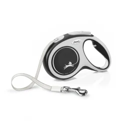 Flexi New Comfort Tape Rectractable Dog Leash - 55 Lbs - Gray - Medium - 16 Feet