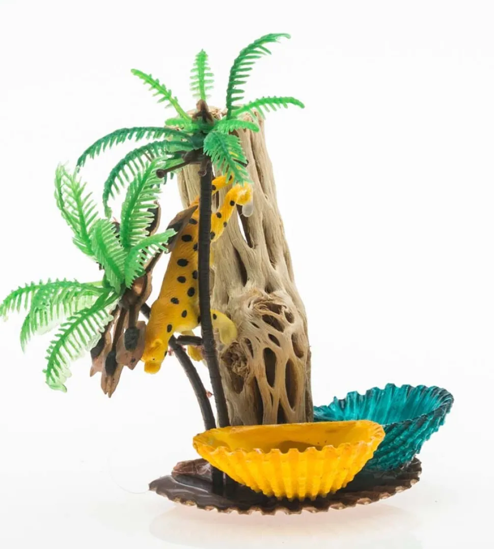 Florida Marine Research Colored Shellfeeder Stand with Palm Tree - Multi-Color