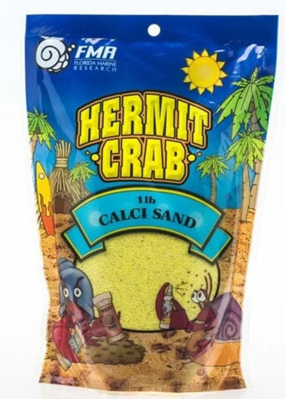 Florida Marine Research Hermit Crab Calcium Sand Assorted- Neon - 1 lb