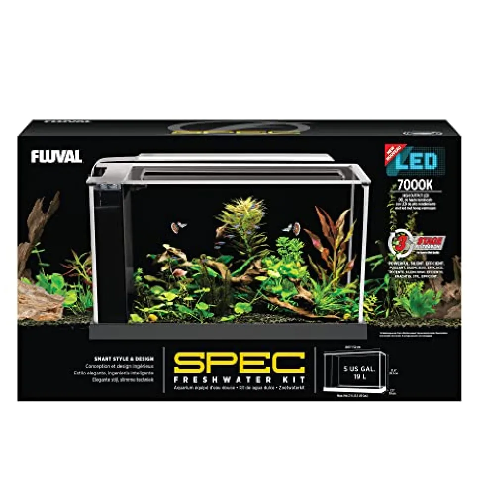 Fluval SPEC V Desktop Aquarium Kit - Black - 5 gal