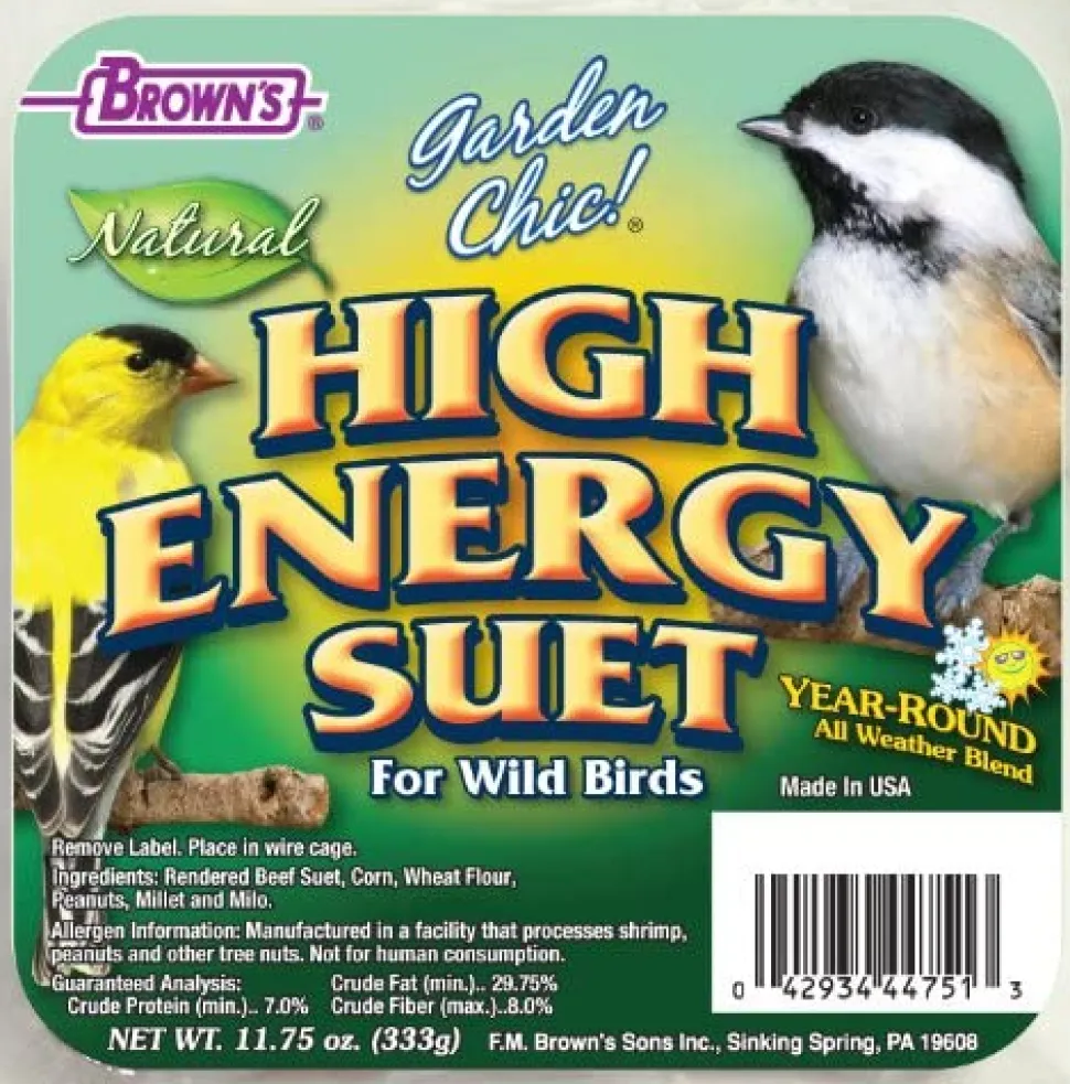 F.M. Brown's High Energy Suet plus Apple Suet Cakes Bird Food - 11.75 oz