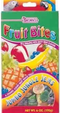 F.M. Brown's Jumbo Jungle Jems Fruit Bites Small Animal and Bird Treats - 6 oz