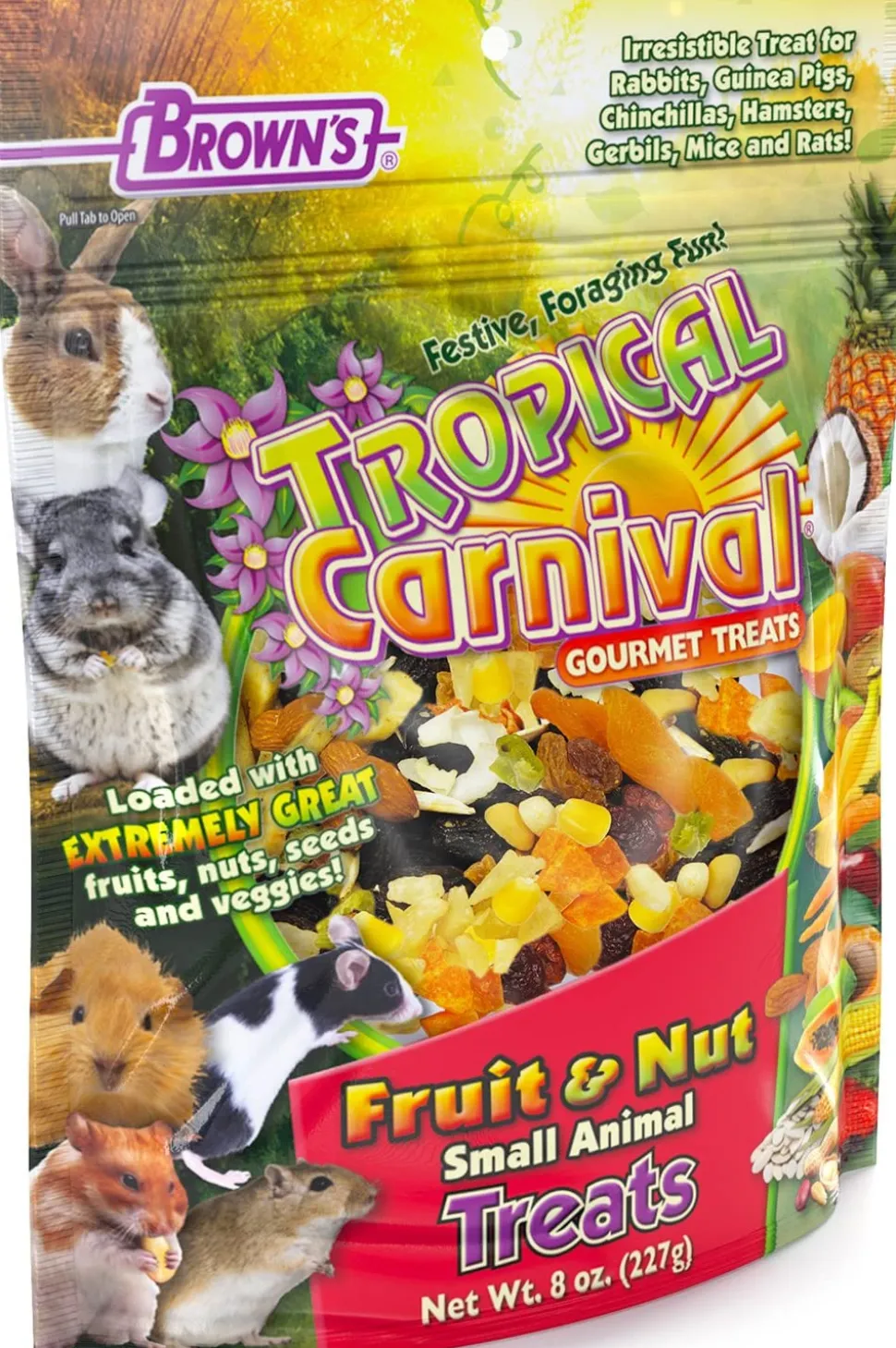 F.M. Brown's Tropical Carnival Fruit & Nut Small Animal Treats - 8 oz