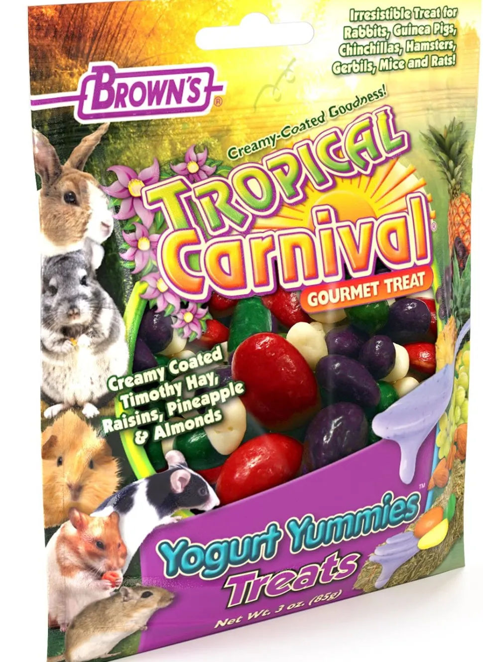 F.M. Brown's Tropical Carnival Yogurt Yummies Small Animal Treats - 3 oz
