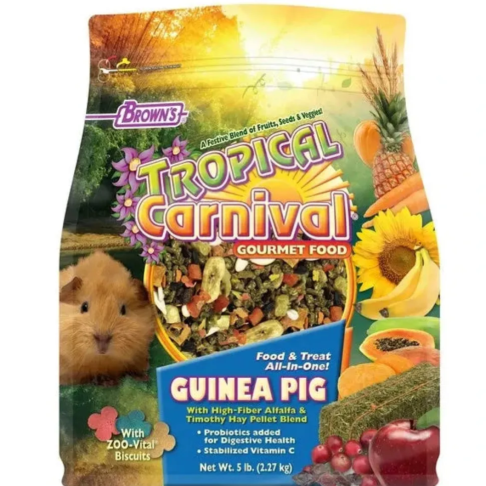 F.M. Brown's Tropical Carnival Guinea Pig Gourmet Small Animal Food - 5 lb Bag