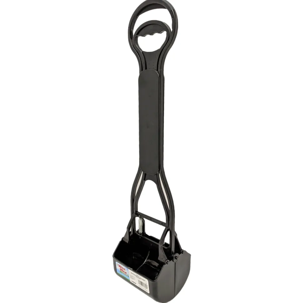 Four Paws Allen's Spring Action Dog Scooper For Grass Standard Black - 5.13 in X 5.5 in X 24.75 in
