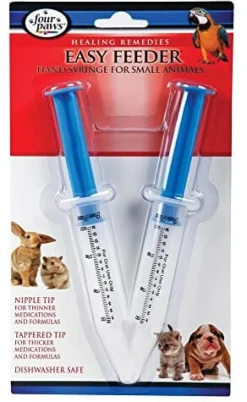 Four Paws Easy Feeder Hand Syringe for S.A. Dog Milk Replacers - Blue/Clear - Small