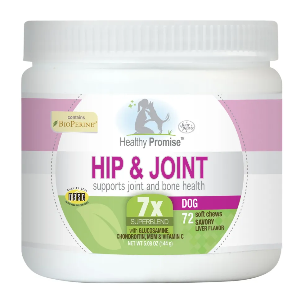 Four Paws Healthy Promise Hip & Joint Supplement for Dogs Soft Chews Hip & Joint - 72 Count