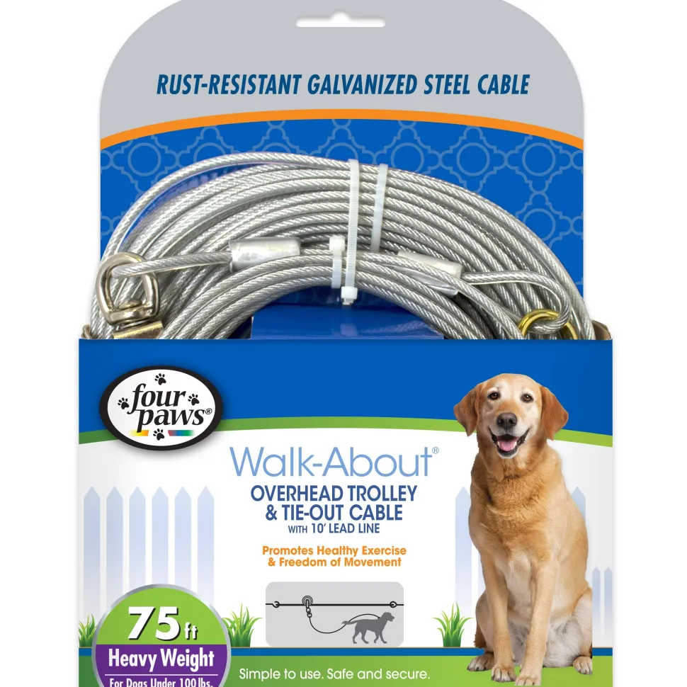 Four Paws Heavy Weight Trolley Exerciser Silver - 75 ft