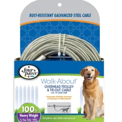 Four Paws Heavy Weight Trolley Exerciser Silver - 100 ft