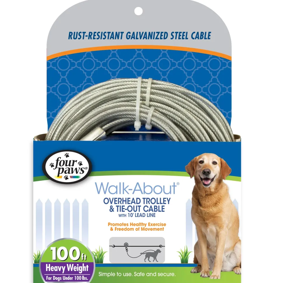 Four Paws Heavy Weight Trolley Exerciser Silver - 100 ft
