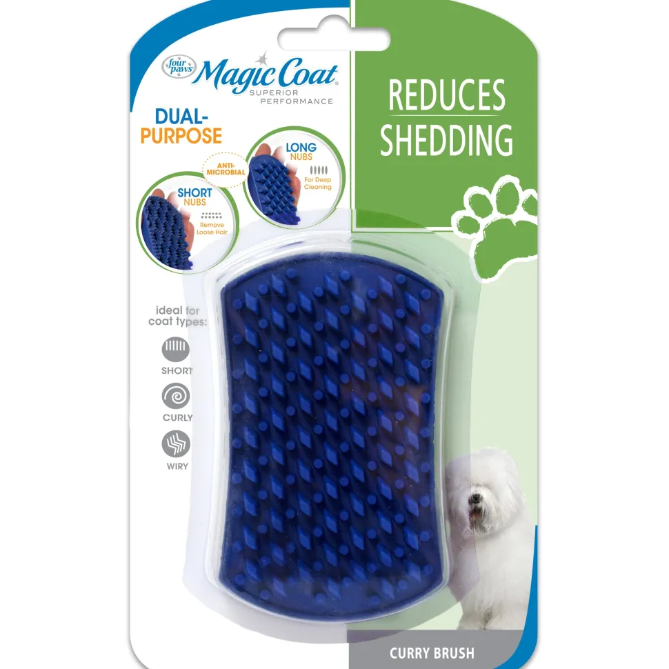 Four Paws Magic Coat Curry Brush for Dogs - One Size