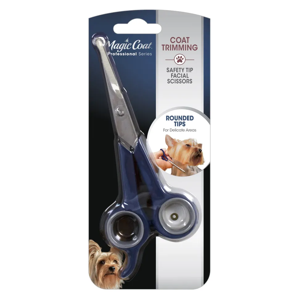 Four Paws Magic Coat Professional Series Safety Tip Facial Dog Trimming Scissors Saftey Tip Facial Scissors - One Size