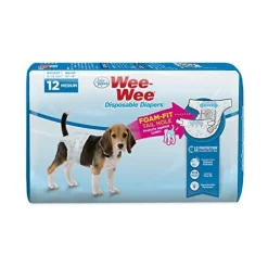 Four Paws Wee-Wee Disposable Dog Diapers - Medium - 12 Pack