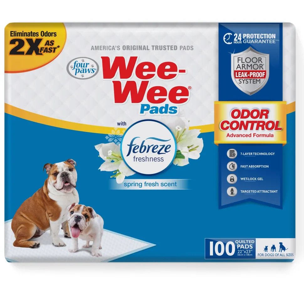 Four Paws Wee-Wee Odor Control with Febreze Freshness Pads Febreze Freshness - 100 Count