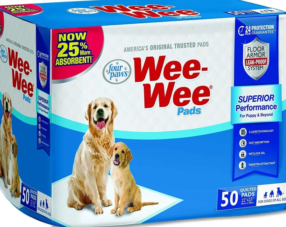 Four Paws Wee-Wee Pads Dog Training Pads - 22 X 23 In - 50 Pack